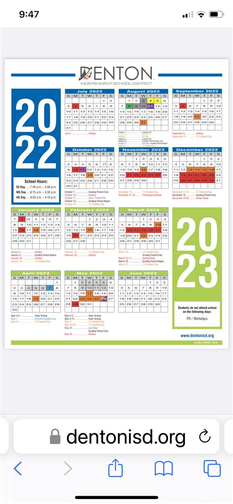 Denton Isd Calendar 2022 2023